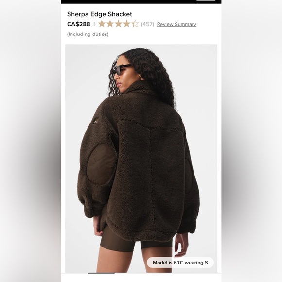 ALO Yoga Dark Brown Teddy Jacket - Picture 3 of 5